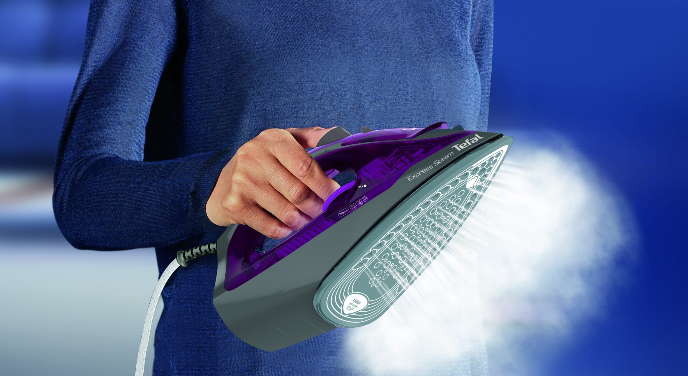 TEFAL STEAM IRON FV2843 2600WATT CERAMIC COATED SOLEPLATE