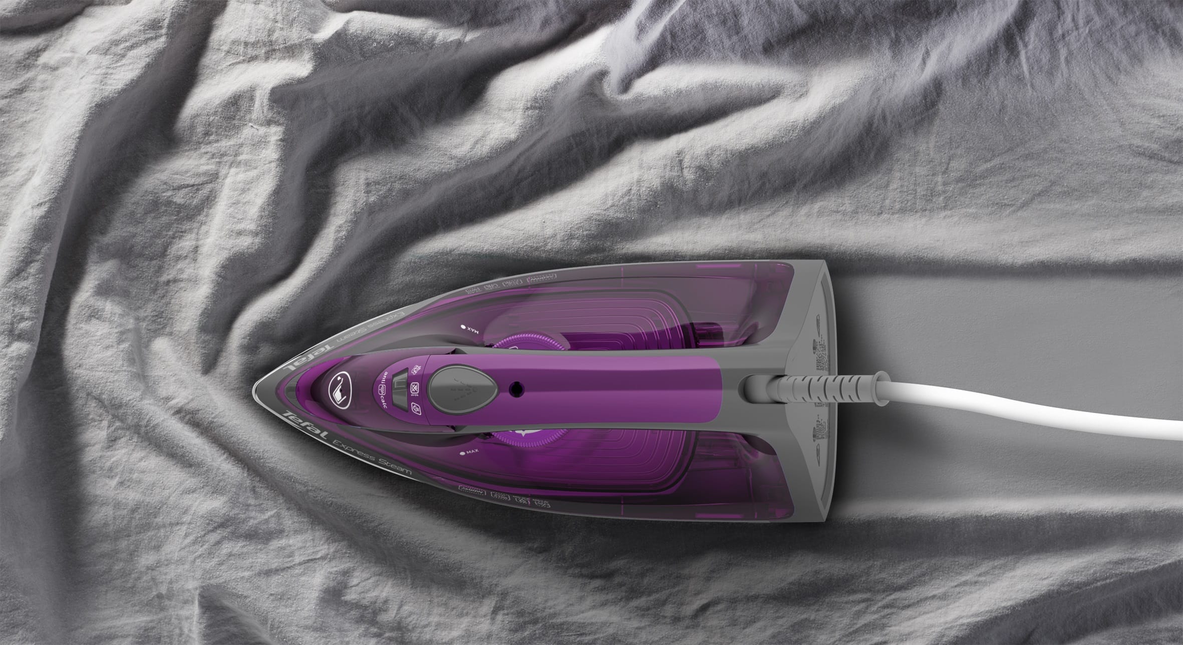 TEFAL STEAM IRON FV2843 2600WATT CERAMIC COATED SOLEPLATE