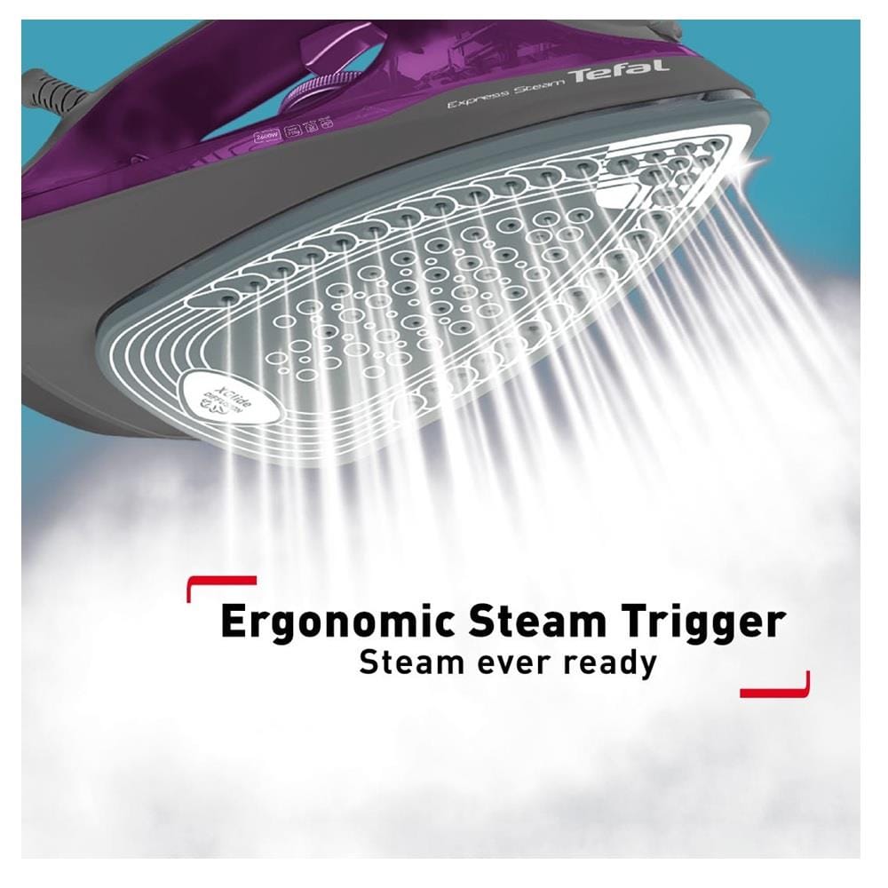 TEFAL STEAM IRON FV2843 2600WATT CERAMIC COATED SOLEPLATE
