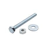 HEX BOLTS DEXZON 3/8IN X 4 IN 0.5KG WH
