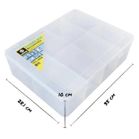 KEYWAY 8-COMPARTMENT BOX TFL008 (CLEAR DIY TOOL BOX)