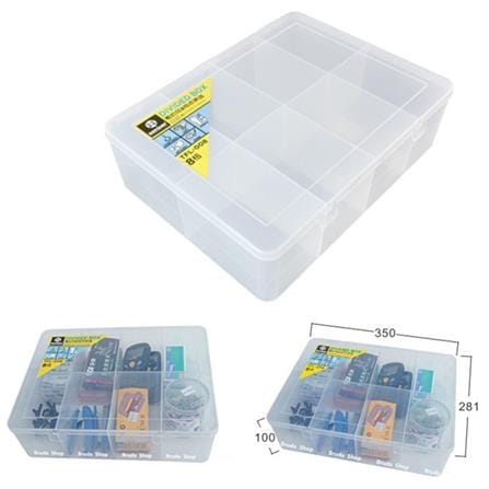 KEYWAY 8-COMPARTMENT BOX TFL008 (CLEAR DIY TOOL BOX)