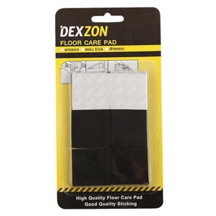 DEXZON SQUARE RUBBER PAD 35X3MM BLACK 12 EACH