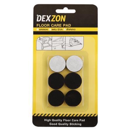 DEXZON CIRCLE FELT PAD 25X3MM BLACK 12EACH