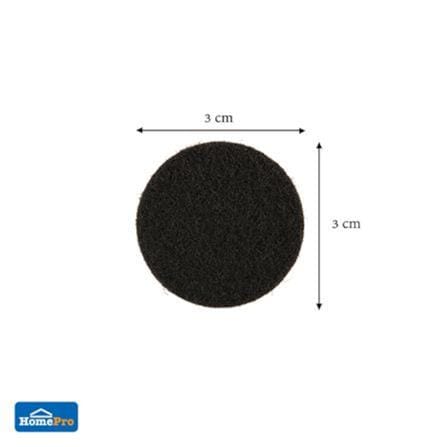 DEXZON CIRCLE FELT PAD 30X3MM BLACK 12EACH