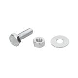 HEX BOLTS DEXZON 1/4INX1IN 0.5KG WH