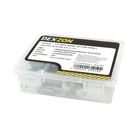 HEX BOLTS DEXZON 1/4INX1-1/2IN 0.5KG WH