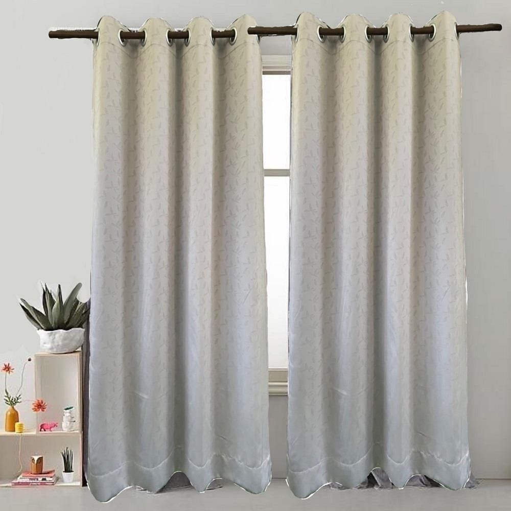 CURTAIN HOME LIVING STYLE LEAF 140x220 CURTAIN LEAF 220 GY GRAY