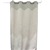 HLS CURTAIN EYELET LEAF 140X250 GRAY