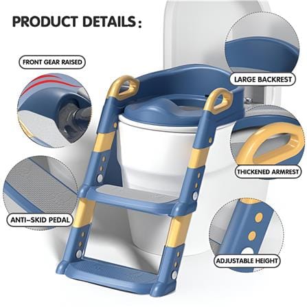 COSSY PLUS KIDS FOLDABLE TOILET LADDER CP-SCDB790GY GREY
