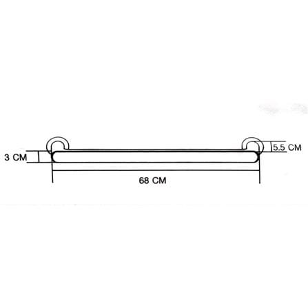 TOWEL BAR  E1928 WHITE+GREY