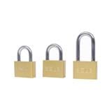 AZLE KEYED ALIKE PADLOCK SET 40MM 3 EACH POLISHED BRASS