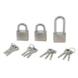AZLE 40MM KEY ALIKE PADLOCK SET 40MK SS 3PC