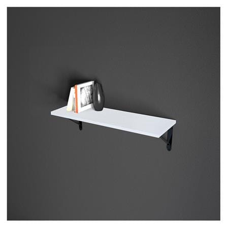 WOODEN SHELF WITH MELAMINE TOP STACKO 120X30X1.6CM WHITE EVELYN