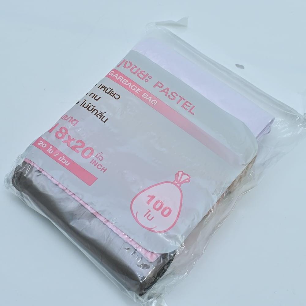 GARBAGE BAG PASTEL COLOR 18x20" 5 ROLLSx20PCS