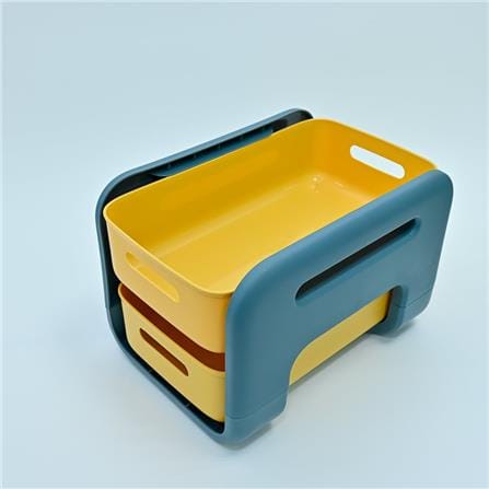 2-TIER DRAWER STACKO MARU 25.5X38X25.5CM YELLOW