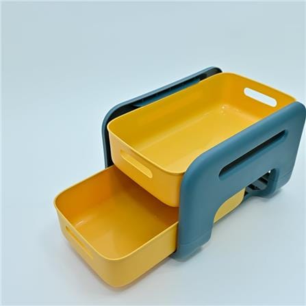 2-TIER DRAWER STACKO MARU 25.5X38X25.5CM YELLOW