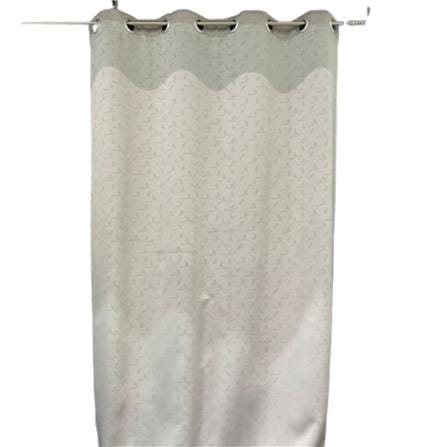 HLS CURTAIN EYELET LEAF 140X180CM GRAY
