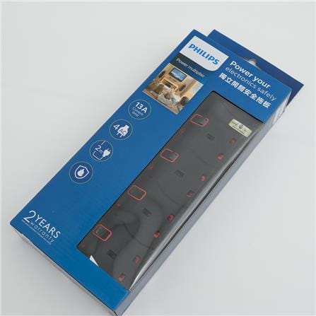 POWER STRIP 4G2M 2M T/SCKT PLP-SPN1644BA PHILIPS