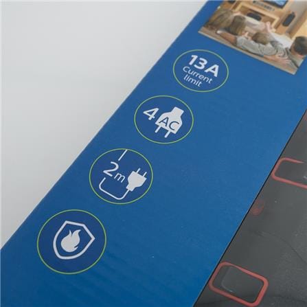 POWER STRIP 4G2M 2M T/SCKT PLP-SPN1644BA PHILIPS