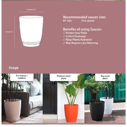 BABA POT BI-EP-380 (FUJI) WHITE