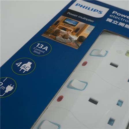 POWER STRIP 3G2M 2M T/SCKT PLP-SPN1644WA PHILIPS