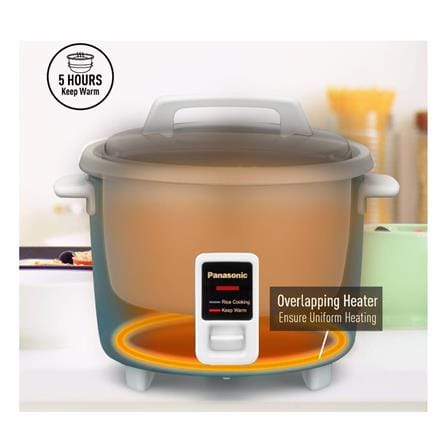 PANASONIC CONVENTIONAL RICE COOKER SR-Y18GLSKN 600WATT 1.8LITER SILVER