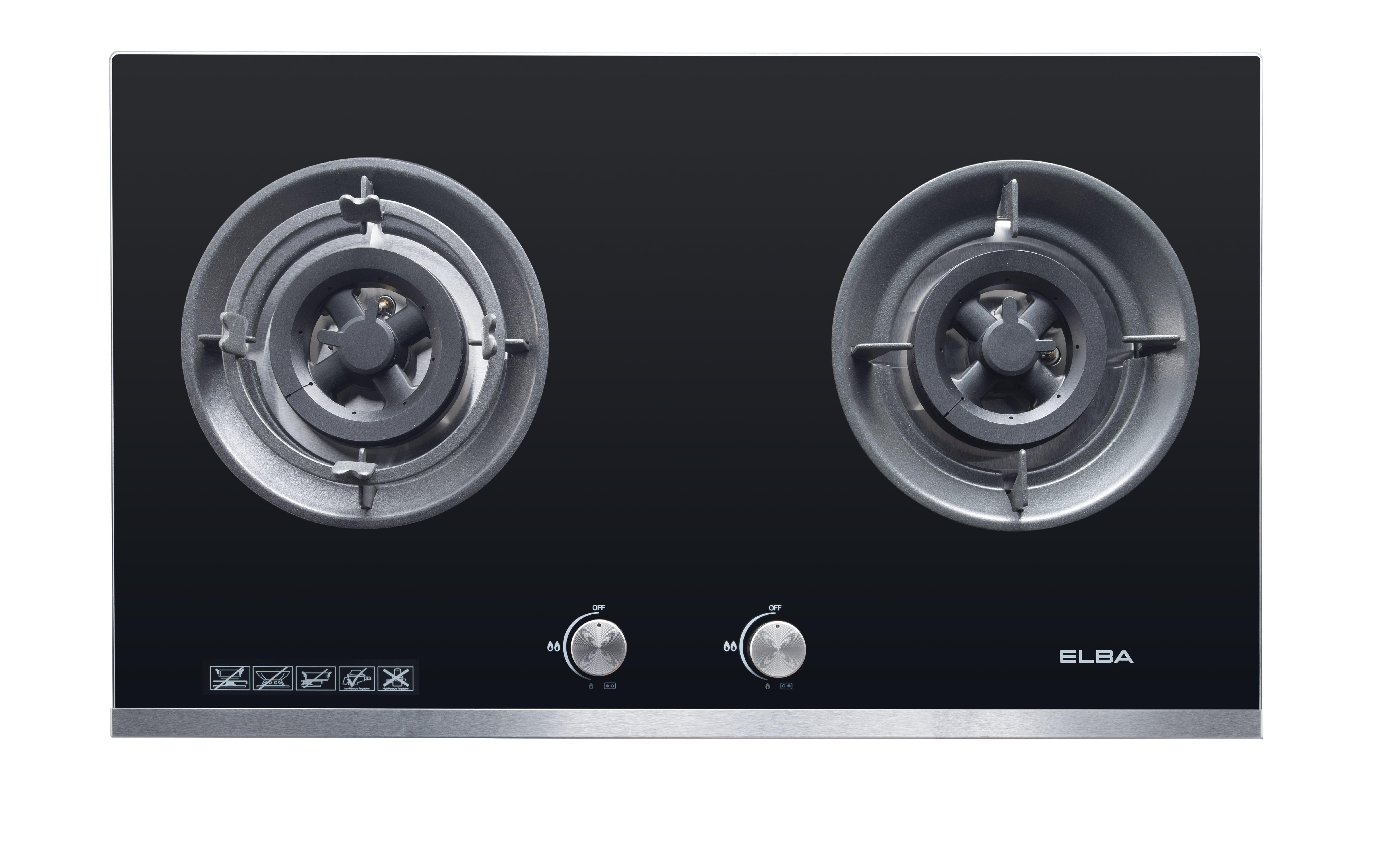ELBA GAS HOB EGH-K8742G(BK) 2BURNER 5KW 78CM