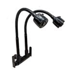 CABANA SINK FAUCET WALL MOUNTED FLEXIBLE DOUBLE HEAD CB2546SS-BLACK MBK (WDCCX)