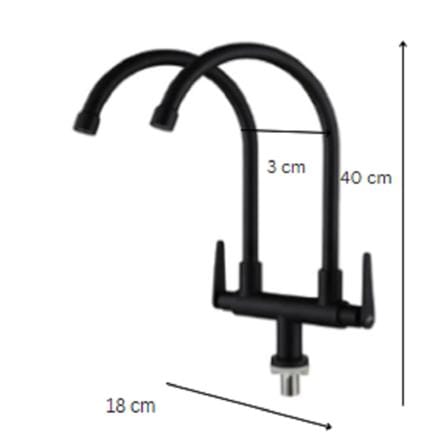 CABANA SINK FAUCET PILLARD MOUNTED CB2547SS-BLACK MBK (PDCCF)