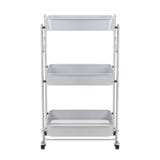 3-TIER FOLDING UTILITY CART STACKO HAZEL 45X30X77CM GREY