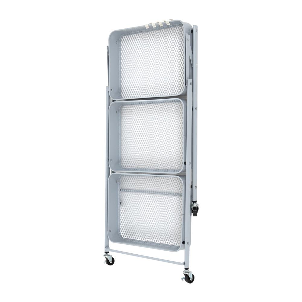 3-TIER FOLDING UTILITY CART STACKO HAZEL 45X30X77CM GREY