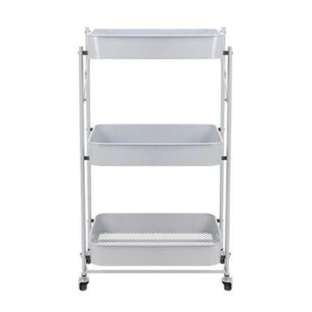 3-TIER FOLDING UTILITY CART STACKO HAZEL 45X30X77CM GREY