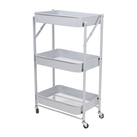 3-TIER FOLDING UTILITY CART STACKO HAZEL 45X30X77CM GREY