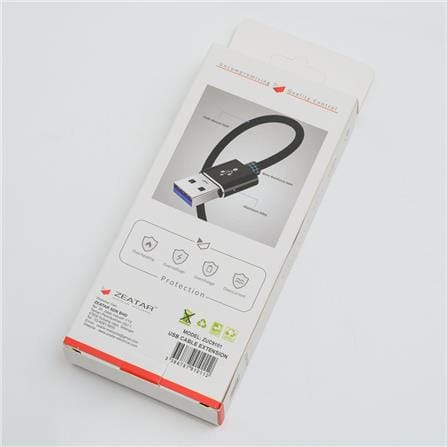 USB EXTENSION CABLE 1.0M ZUC9101 BLACK ZEATAR