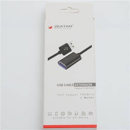 USB EXTENSION CABLE 1.0M ZUC9101 BLACK ZEATAR