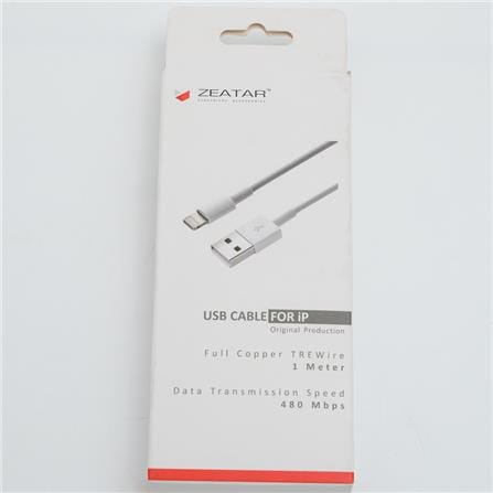 USB FAST CHARGER CABLE 1.0M ZUC9118A WHITE ZEATAR