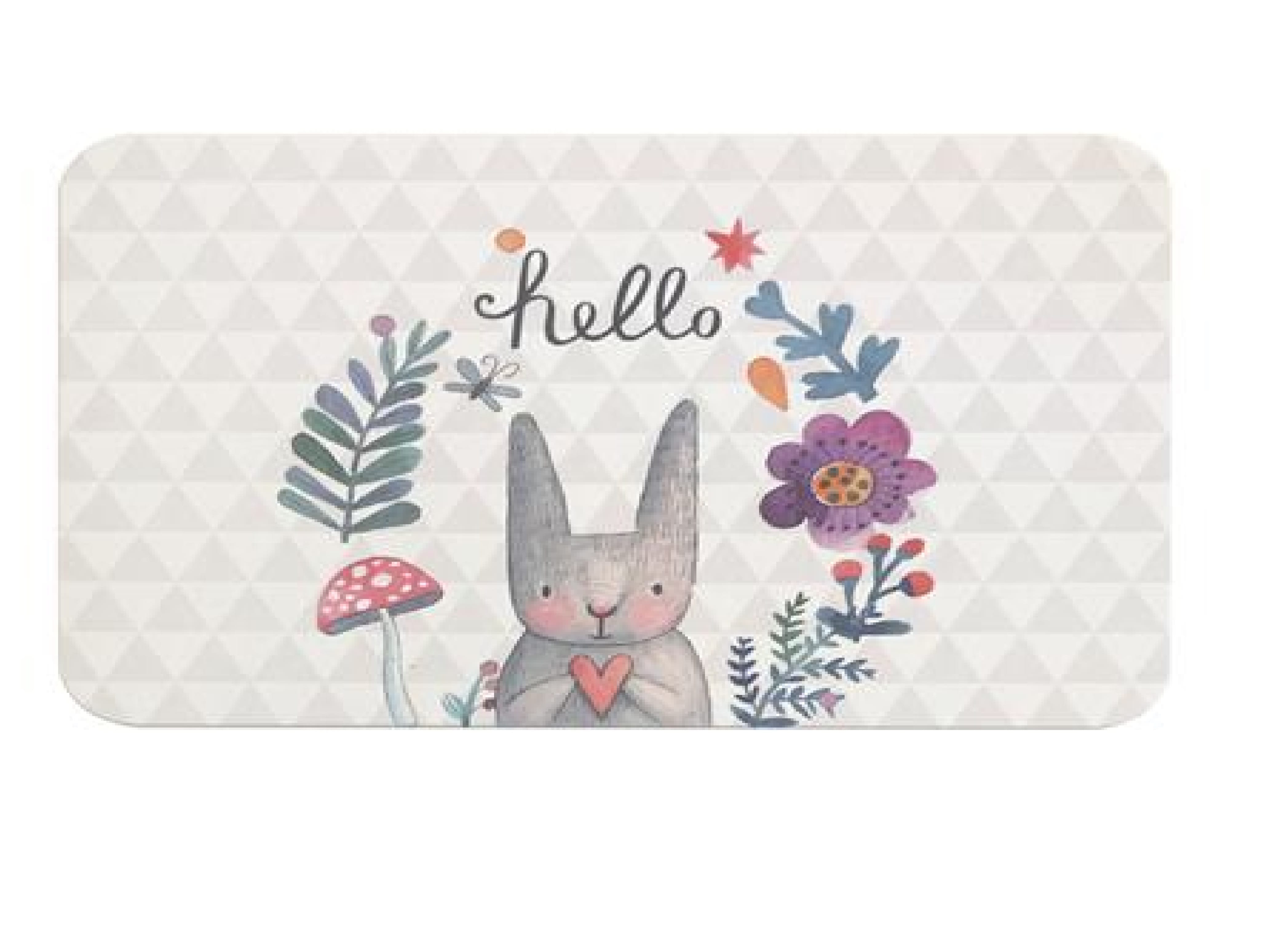 HLS DIATOMITE MAT RABBIT 39X60CM GREY