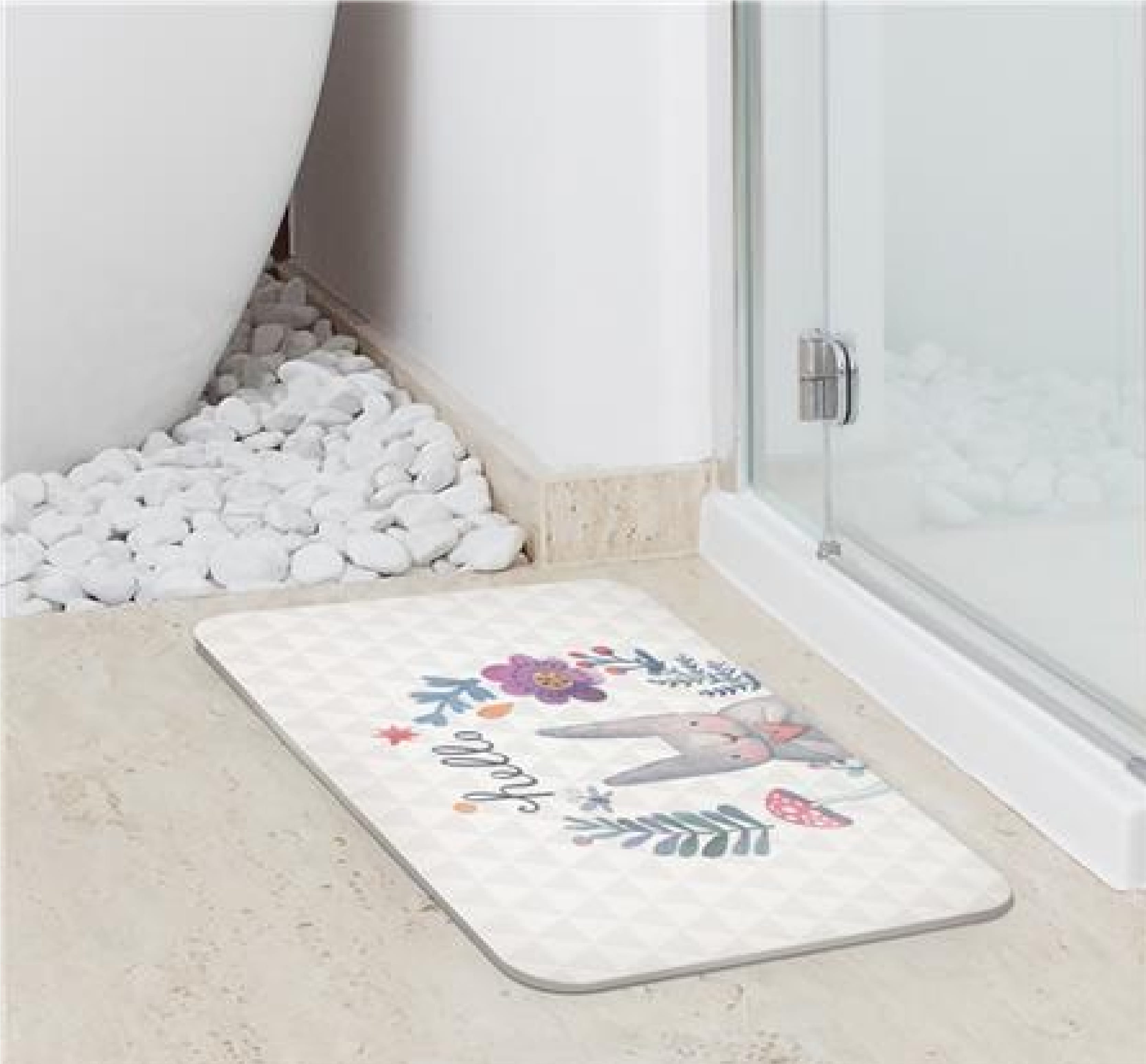 HLS DIATOMITE MAT RABBIT 39X60CM GREY