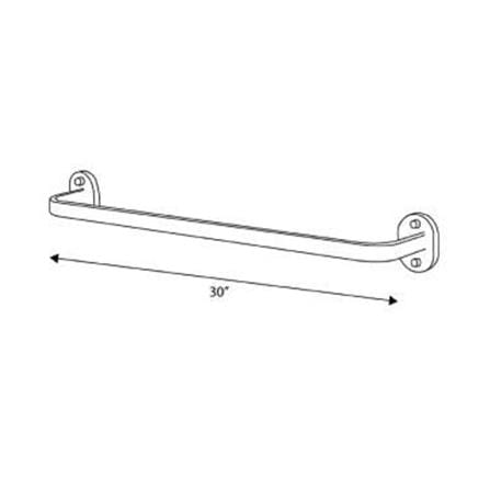 CABANA TOWEL BAR 75CM CB441-BL SS MATT BLACK (H4.70XW75XD7.60 CM)