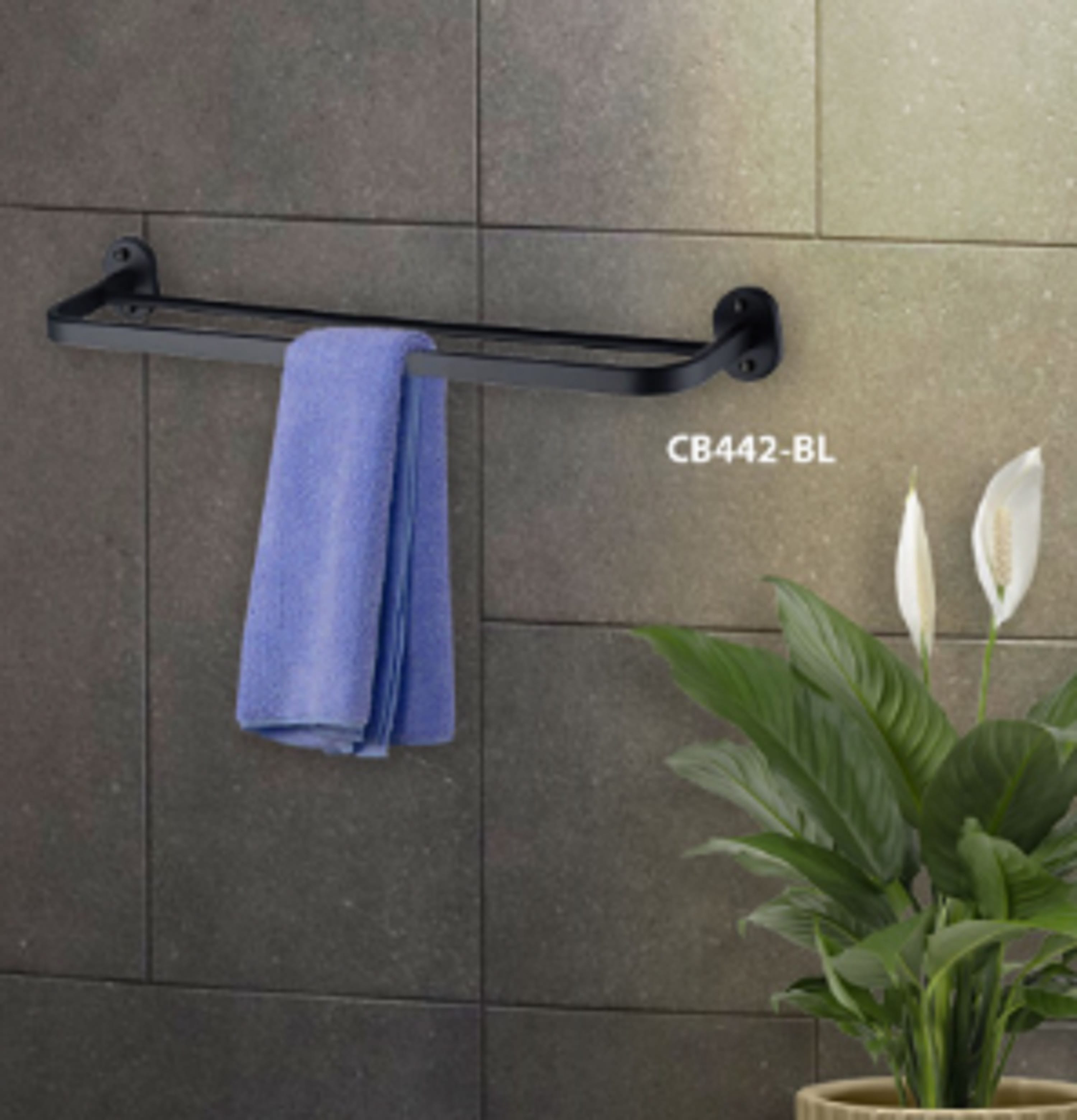 CABANA TOWEL BAR  CB442-BL MATT BLACK