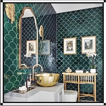 GNG MOSAIC 25X24.5CM EMERALD BL-DE11