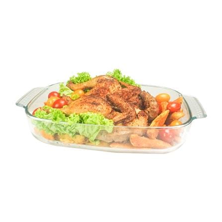 LITTLE HOMES TEMPERED GLASS SERVINGWARE 2.5L BAKING DISH/SERVING TRAY