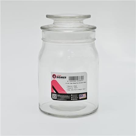 LITTLE HOMES AIR TIGHT GLASS POP CANISTER 750ML LH6857