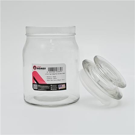 LITTLE HOMES AIR TIGHT GLASS POP CANISTER 750ML LH6857