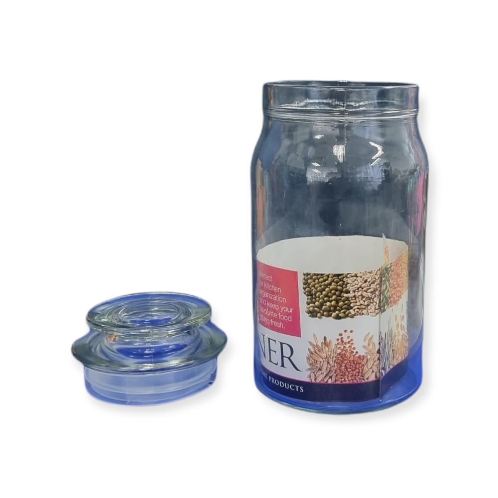 LITTLE HOMES AIR TIGHT GLASS POP CANISTER 1000ML LH6864