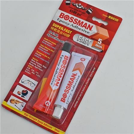 BOSSMAN 35ML CLEAR EPOXY FAST GLUE BS030 5MINS