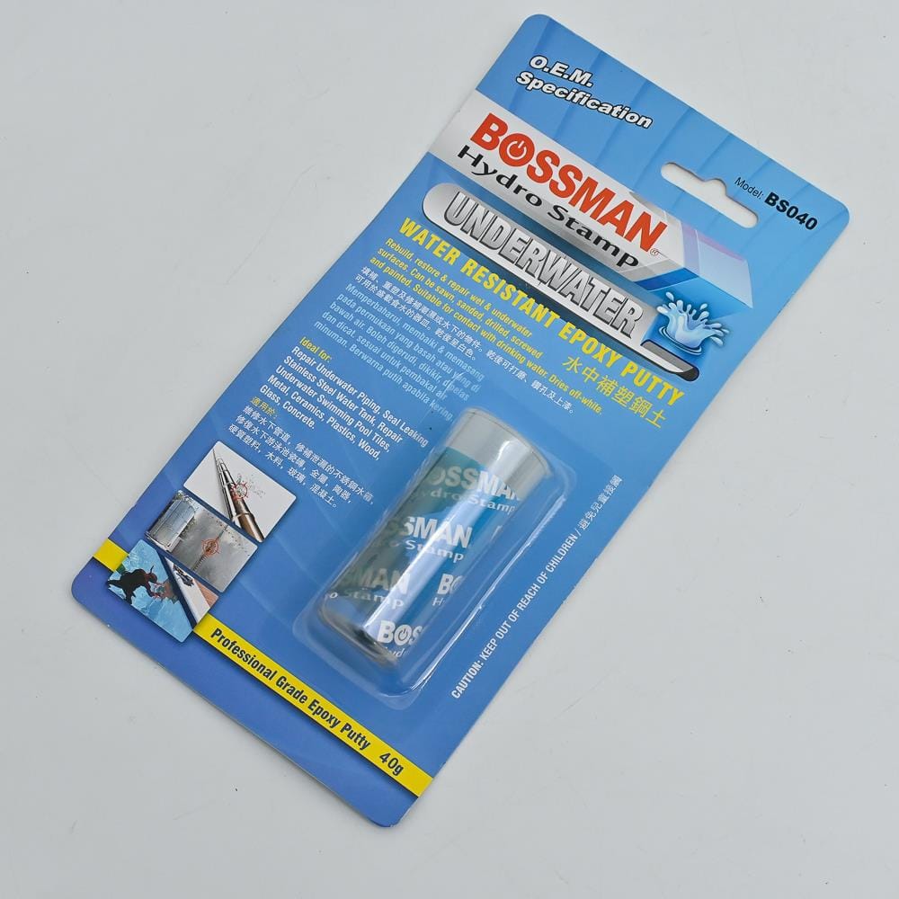 BOSSMAN HYDRO STAMP UNDERWATER EPOXY GLUE BS040