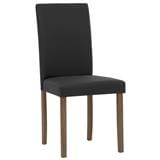 NUHOOM LENORE DINING CHAIR IN COCOA COLOUR LEG, ESPRESSO COLOUR VINYL