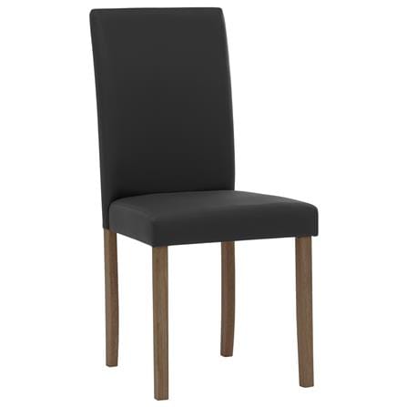 NUHOOM LENORE DINING CHAIR IN COCOA COLOUR LEG, ESPRESSO COLOUR VINYL